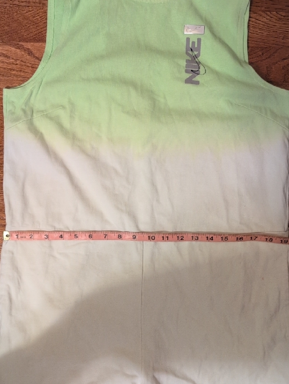 Nike Green and White Dip-Dye Sleeveless Jumpsuit - Picture 7 of 8